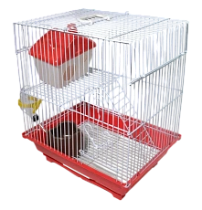 Ekia Клетка для хомяка (колесо, домик, поилка)